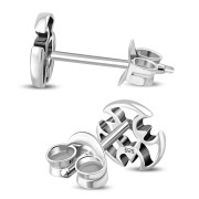 Plain Celtic Knot Stud Silver Earrings, ep265